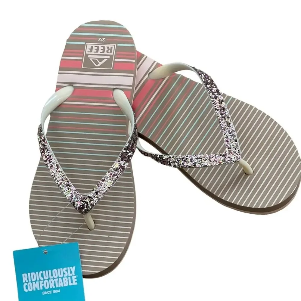 Reef Kids Stargazer Flip Flops Size 2/3 NWT